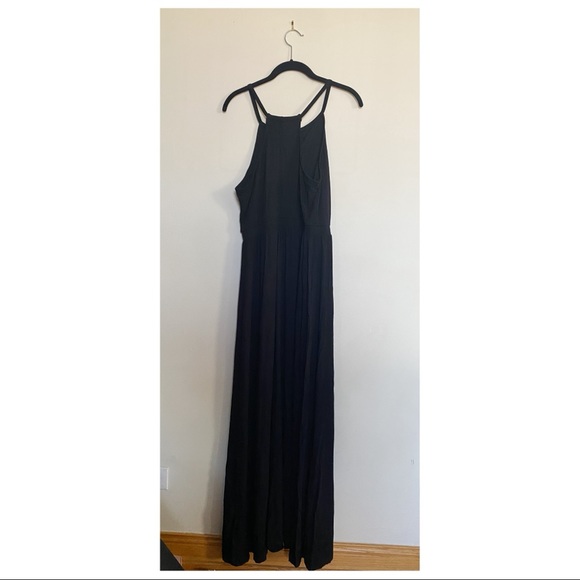 Old Navy Black Halter Maxi Dress | Size M - Picture 2 of 5
